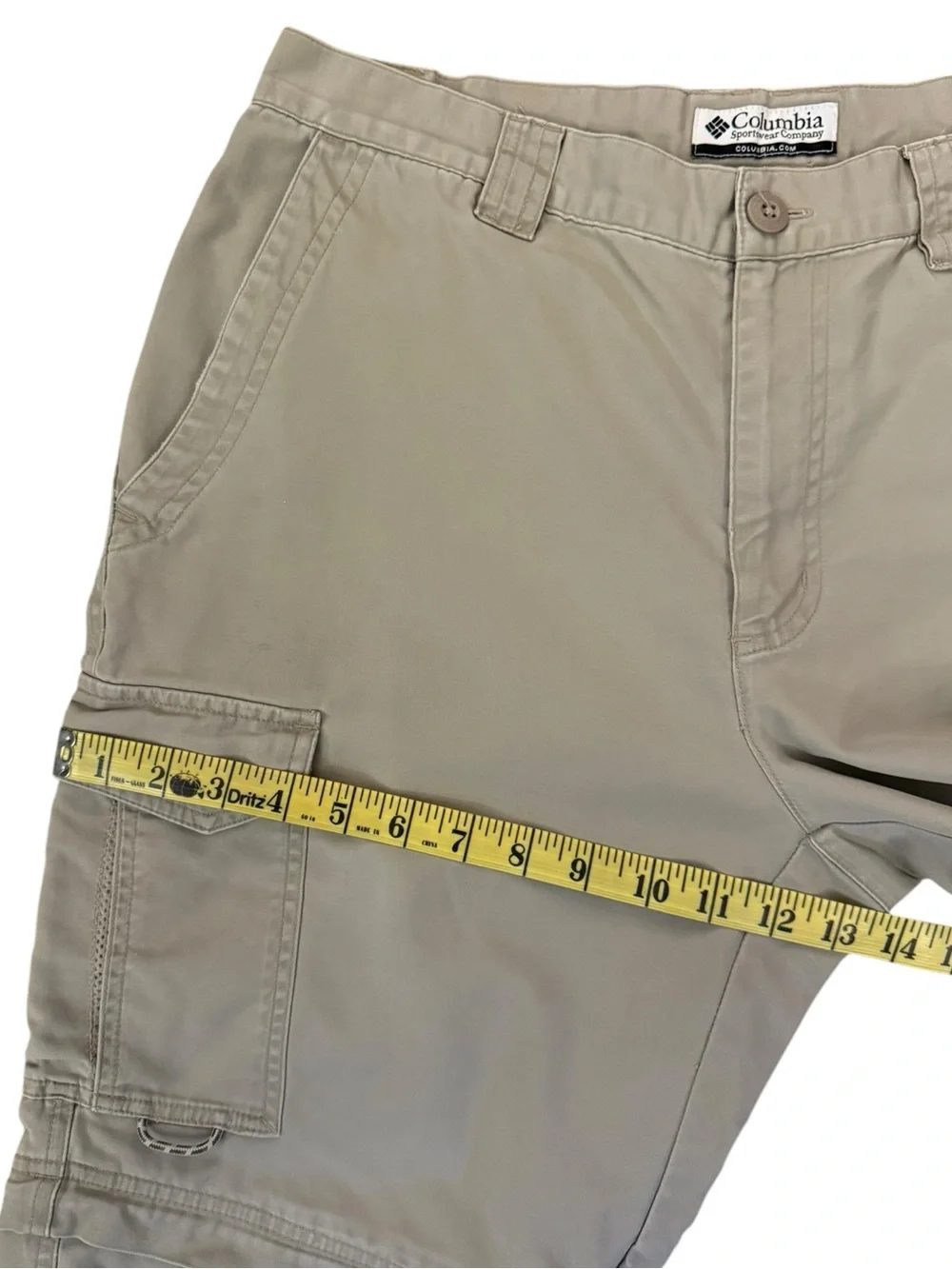 Vintage Y2K Columbia Cropped Convertible Cargo Pants 32 Zip-Off Shorts Tan